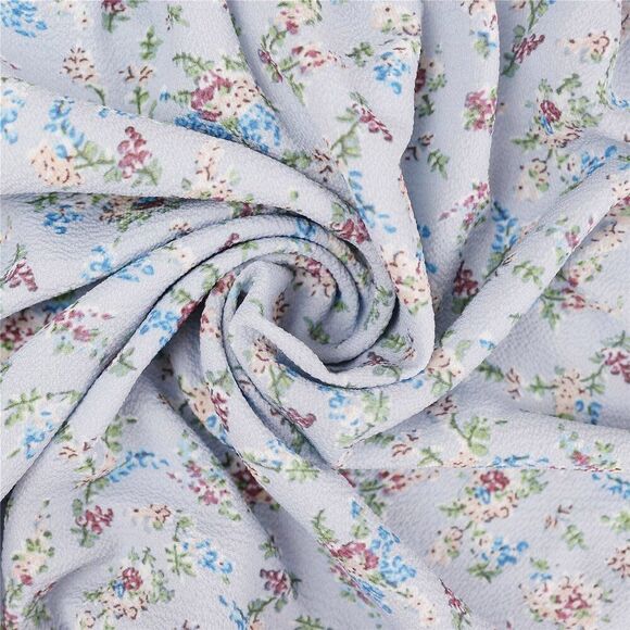 Fancyinn Womens Floral Prints Tie Front Mini Dress Short Sleeves Plunging Neck - Picture 6 of 15